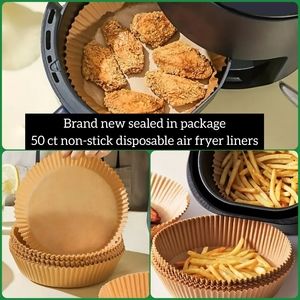 5/25 brand new sealed in package 100 ct non-stick disposable air fryer liners